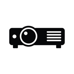 Graphic projector silhouette multimedia display device icon