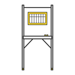 選挙の記入台のイラストイメージ。Illustration of an election registration desk.