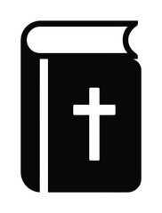 Fototapeta premium Holy bible vector icon religious faith