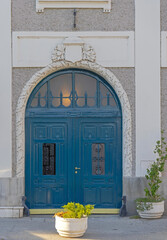 Closed Arch Gate Doors Old House Entrance in Zemun Serbia