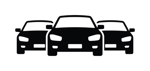 Car fleet vector icon transportation service