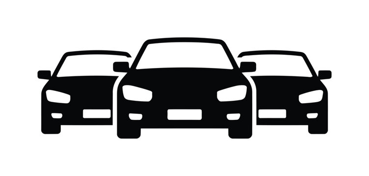 Car fleet vector icon transportation service