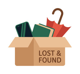 Lost and found items service vector