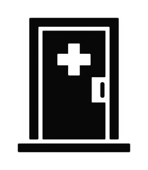 Obraz premium Medical clinic door healthcare vector