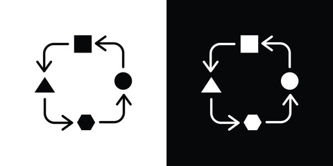 Adaptation icons. Glyph Symbol. Isolated Vector Illustration pack