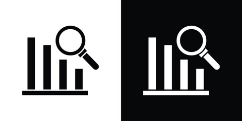 Analisys icons. Glyph Symbol. Isolated Vector Illustration pack