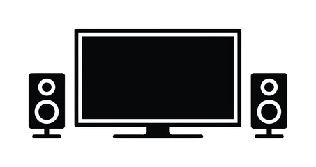 Home Entertainment Television Audio Vector