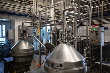 Industrial separators for milk fat extraction on farm