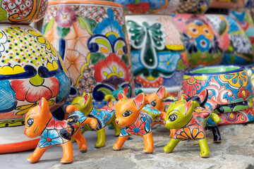 Todos Santos, Mexico. Mexican clay Chihuahuas.