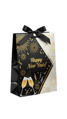  New Year's gift on a white isolated background, on a white isolated background