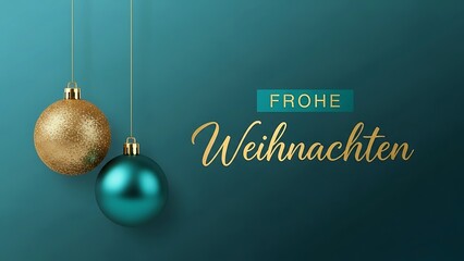 Merry christmas greeting with ornaments