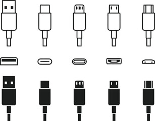 Usb Cable Connector Port Data Transfer Wire Interface Computer Charge Device Connection Cord Technology Communication Electronic Gadget Peripheral Adapter Digital Equipment Plug