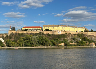 A view from around Petrovaradin Fortress and the Danube River in Novi Sad, Serbia.