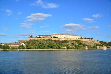 A view from around Petrovaradin Fortress and the Danube River in Novi Sad, Serbia.