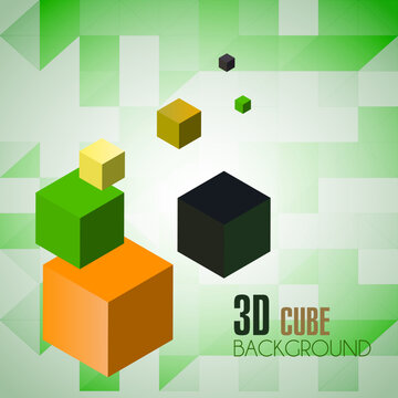 Colorful 3D Cube Background