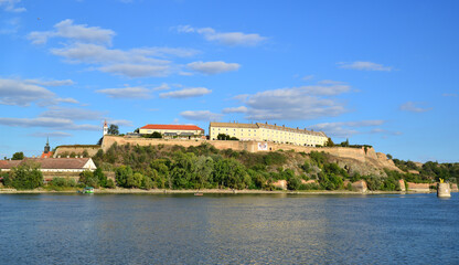 A view from around Petrovaradin Fortress and the Danube River in Novi Sad, Serbia.