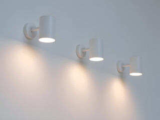 Modern wall mounted lights in white