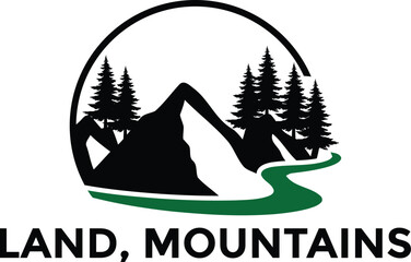 Vector Land, mountain logo