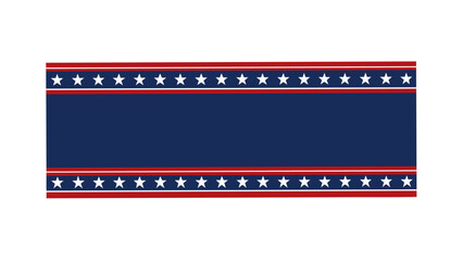 American flag-themed banner with stars and stripes, ideal for patriotic events and political campaigns