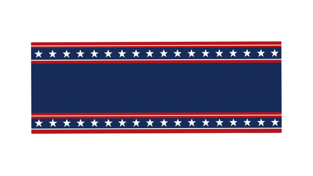 American flag-themed banner with stars and stripes, ideal for patriotic events and political campaigns