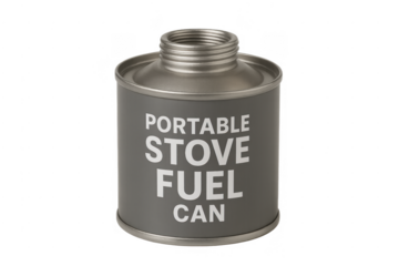 Portable stove fuel can for outdoor cooking and camping