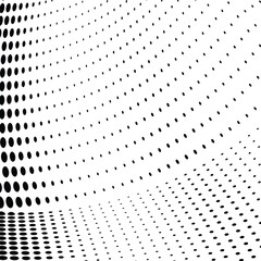 Abstract dotted halftone wave texture with modern twisted pattern for digital projects.