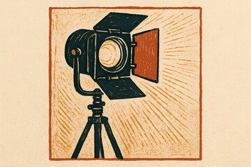 2D Charcoal Sketch of Professional Studio 