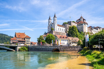 Obraz premium Blick auf Aarburg, Burgenland, Schweiz 