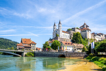 Obraz premium Blick auf Aarburg, Burgenland, Schweiz 