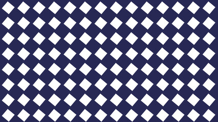 Blue and white geometric pattern, white diamond shapes form a geometric pattern on a dark blue background, creating a striking and symmetrical contrast, evoking a modern, clean aesthetic. © Adash Studio
