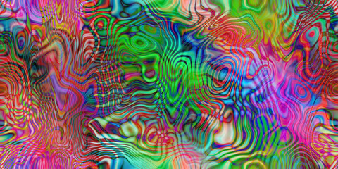 crazy, colorful, warped lines seamless tile