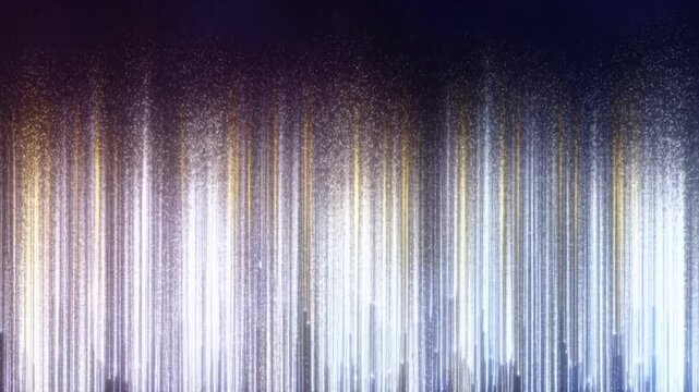 Abstract light background, abstract falling stars with glowing lines on a dark blue background