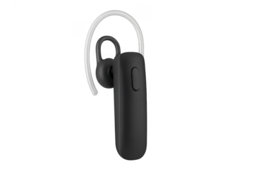 Black wireless bluetooth headset for hands-free communication