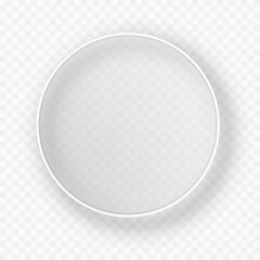 Glassmorphism circle shape UI design element isolated on transparent background. Frosted glass shapes for web, app, banner, and social media design projects