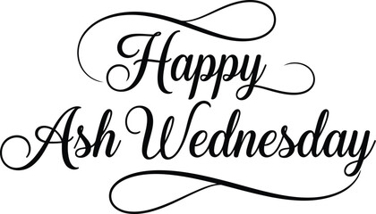 Happy ash wednesday greeting with elegant calligraphy design © HakimDesignsBD
