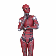 男性サイボーグ　3DCGレンダリング