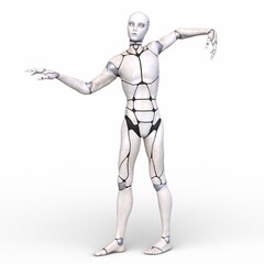 男性サイボーグ　3DCGレンダリング