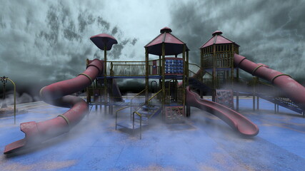 公園　3DCGレンダリング