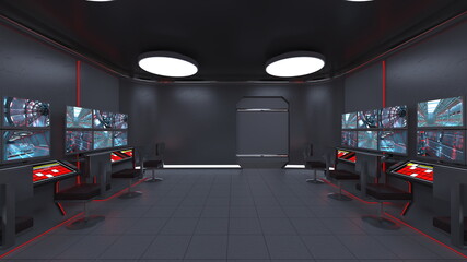 モニタリングルーム　3DCGレンダリング