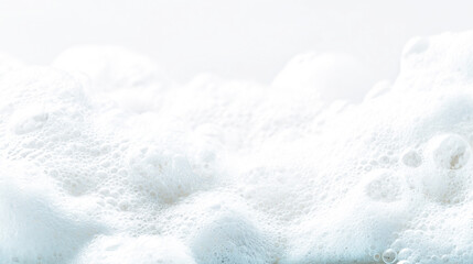 Obraz premium 白い石鹸の泡のテクスチャ背景 
