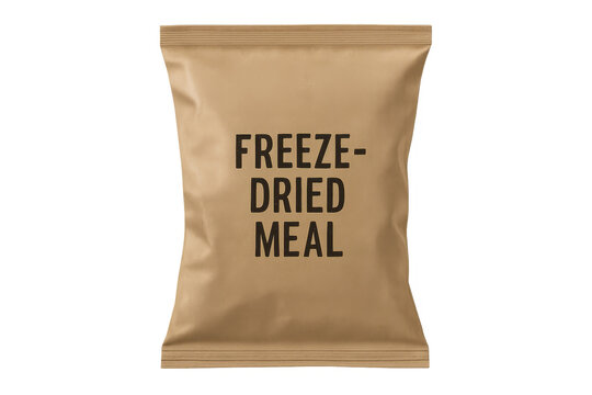 Brown kraft paper pouch for freeze dried food supply