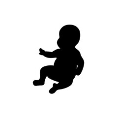 Baby sulhouette vector illustration