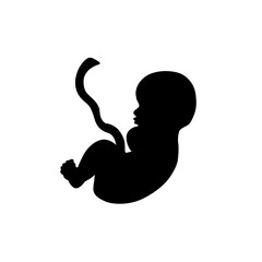 Baby sulhouette vector illustration