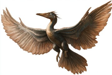 Fototapeta premium Soaring Archaeopteryx: A Carnivorous Creature of the Jurassic Sky