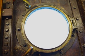porthole on an old steamship