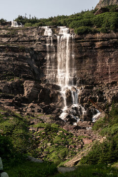 Base Of Morning Eagle Falls In Glacier