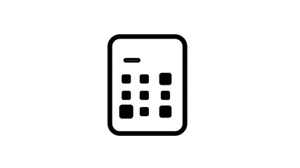 Electronic calculator icon animation for finance, accounting, and mathematical concepts. Clean design suitable for business tutorials and educational video content.