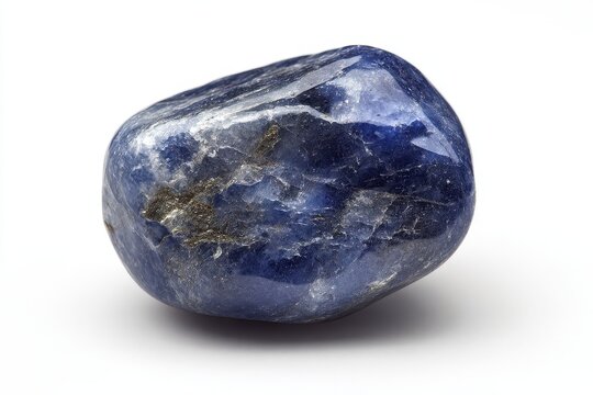 Polished Iolite Pebble: Natural Blue Gemstone with a Tumbled Finish