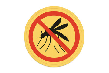 Mosquito prohibition sign indicating insect pest control