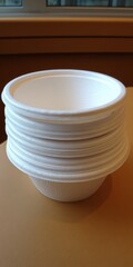 Convenient Styrofoam Bowl for Take-Out Meals - Stackable Disposable Container